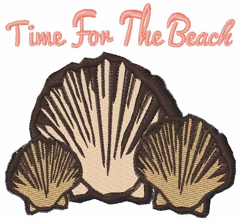 Time For The Beach Machine Embroidery Design