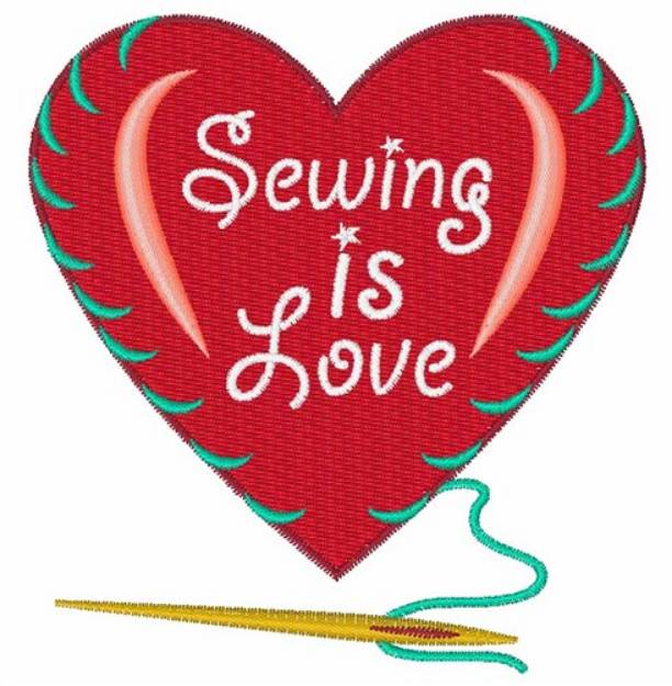 Picture of Sewing Is Love Machine Embroidery Design