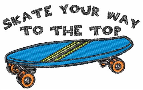 Skate Your Way Machine Embroidery Design