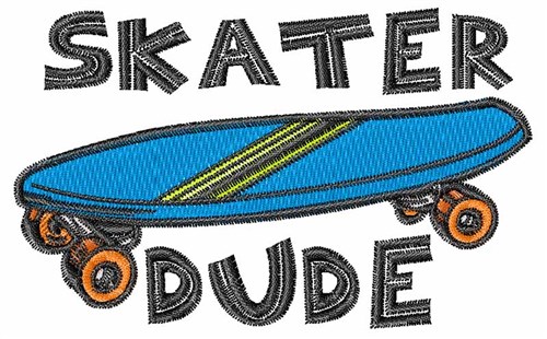 Skater Dude Machine Embroidery Design