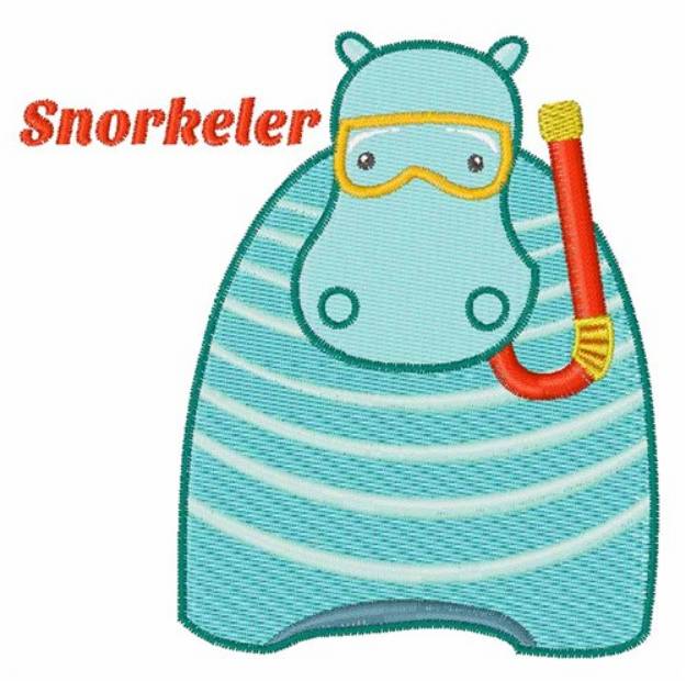 Picture of Hippo Snorkeler Machine Embroidery Design