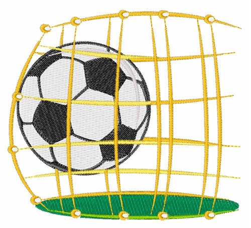 Soccer And Net Machine Embroidery Design