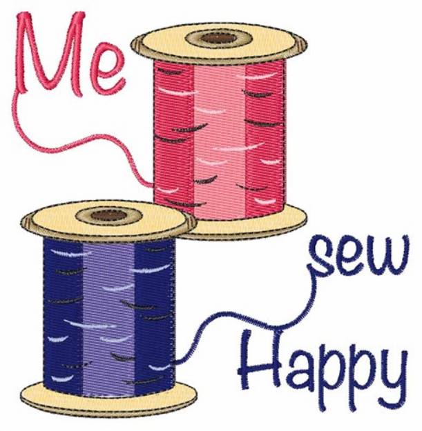 Picture of Me Sew Happy Machine Embroidery Design