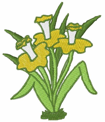 Daffodils Machine Embroidery Design