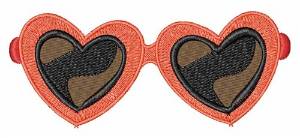 Picture of Heart Sunglasses Machine Embroidery Design