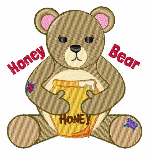 Honey Bear Machine Embroidery Design