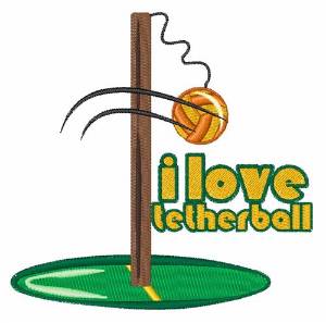 Picture of I Love Tetherball Machine Embroidery Design