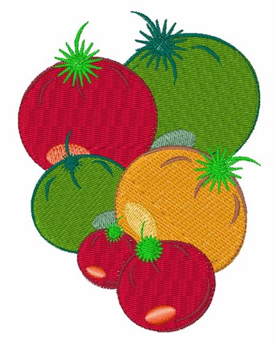 Tomatoes Machine Embroidery Design