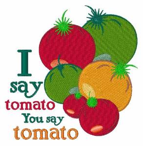 Picture of I Say Tomato Machine Embroidery Design