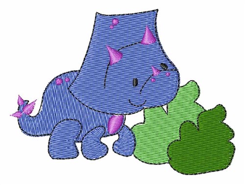 Triceratops Machine Embroidery Design