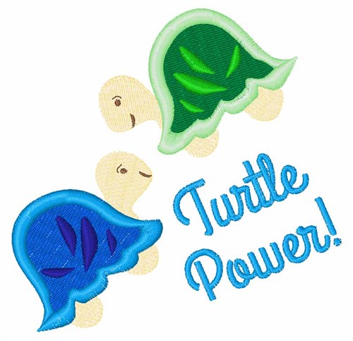 Turtle Power Machine Embroidery Design