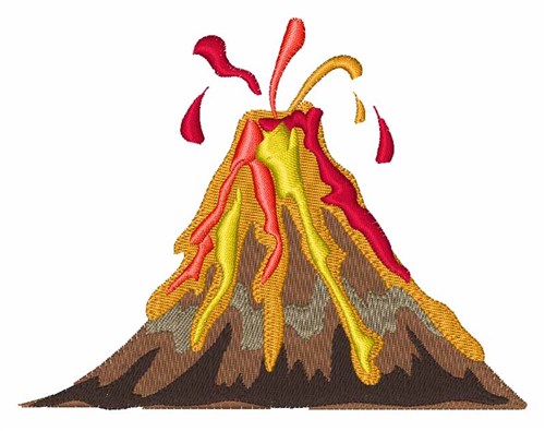 Volcano Machine Embroidery Design