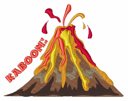 Volcano Kaboom Machine Embroidery Design