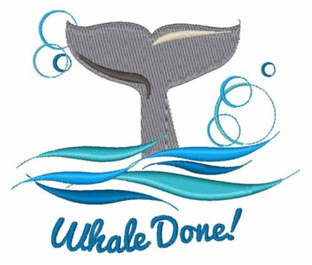 Picture of Whale Done Machine Embroidery Design