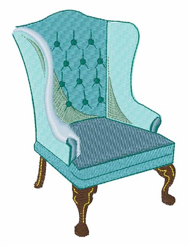 Wingback Chair Machine Embroidery Design