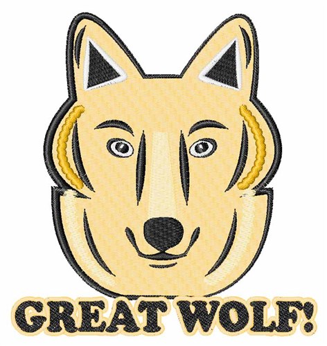 Great Wolf Machine Embroidery Design