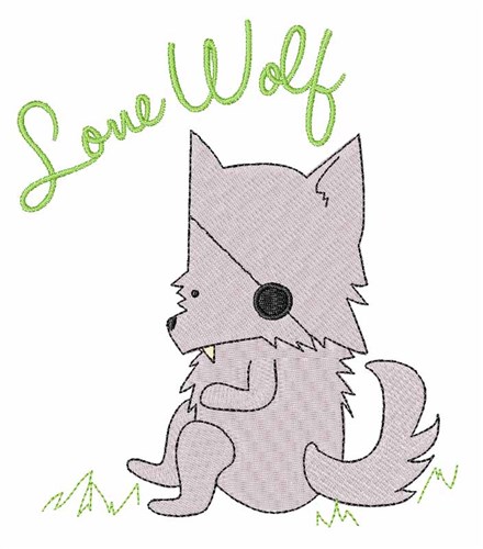 Lone Wolf Machine Embroidery Design