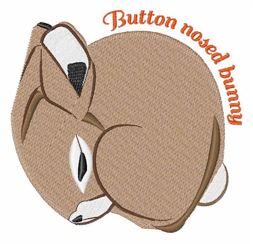Button Nosed Bunny Machine Embroidery Design