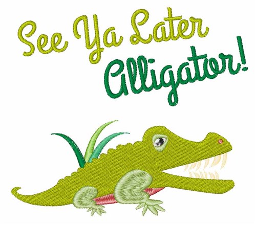 Later Alligator Machine Embroidery Design