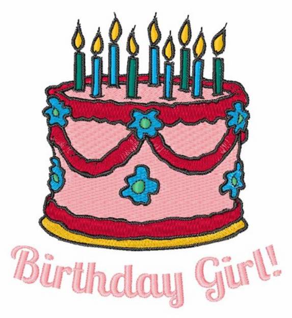 Picture of Birthday Girl Machine Embroidery Design