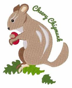 Picture of Cheery Chipmunk Machine Embroidery Design