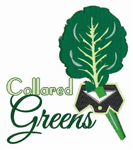 Collared Greens Machine Embroidery Design
