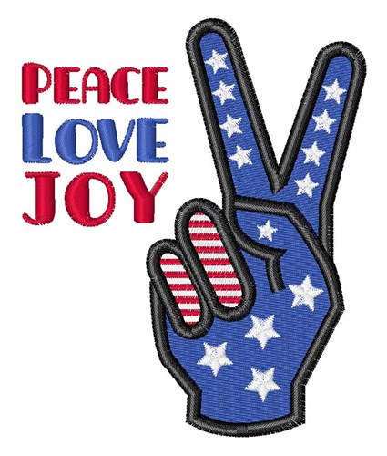 Peace Love Joy Machine Embroidery Design