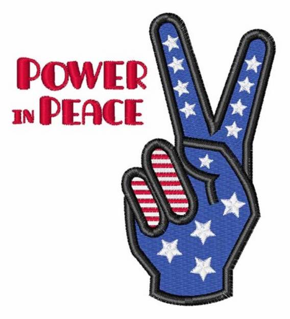 Picture of Power In Peace Machine Embroidery Design