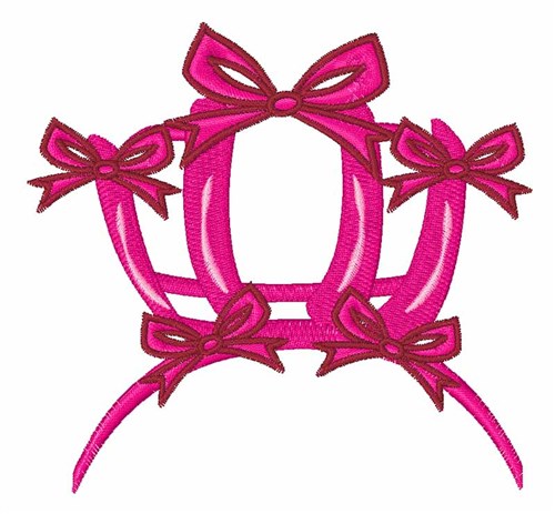Bow Crown Machine Embroidery Design