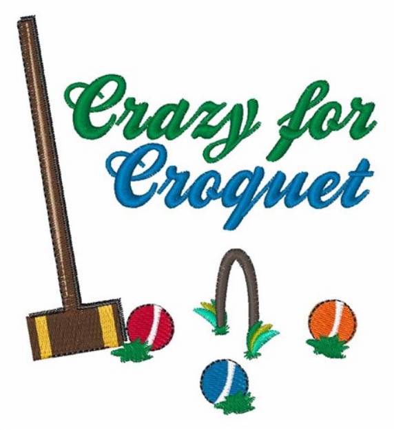 Picture of Crazy For Croquet Machine Embroidery Design