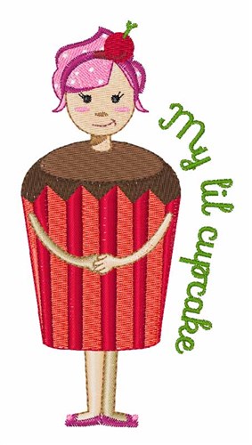 My Lil Cupcake Machine Embroidery Design