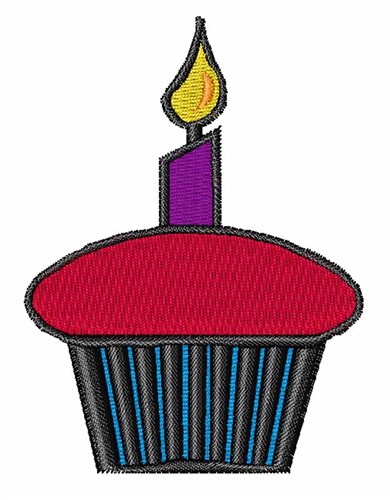 Birthday Cupcake Machine Embroidery Design