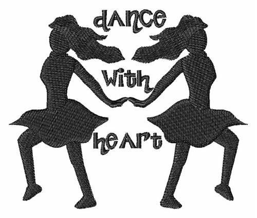 Dance With Heart Machine Embroidery Design