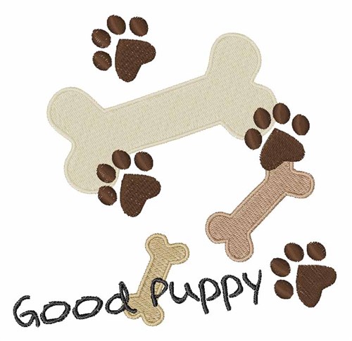 Good Puppy Machine Embroidery Design