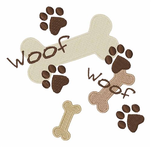 Woof Woof Machine Embroidery Design