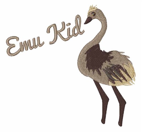 Emu Kid Machine Embroidery Design