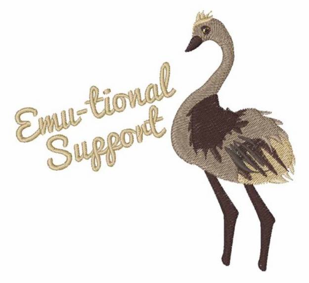 Picture of Emu-tional Support Machine Embroidery Design