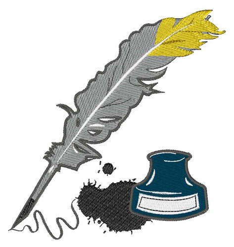 Quill And Ink Machine Embroidery Design