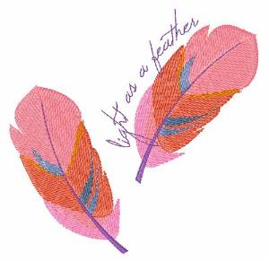 Picture of Light as a Feather Machine Embroidery Design
