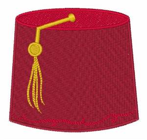 Picture of Red Tarboosh Machine Embroidery Design