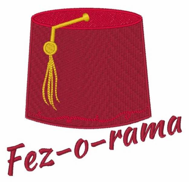 Picture of Fez-o-ramma Machine Embroidery Design