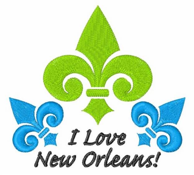 Picture of Love New Orleans Machine Embroidery Design