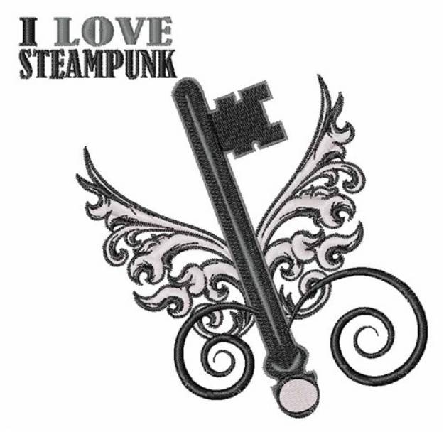 Picture of I Love Steampunk Machine Embroidery Design
