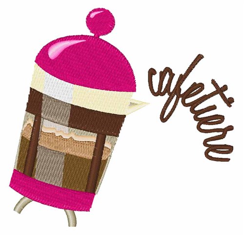 Cafetiere Machine Embroidery Design