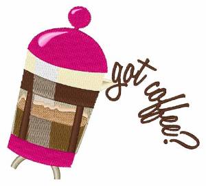 Picture of Got Coffee Machine Embroidery Design