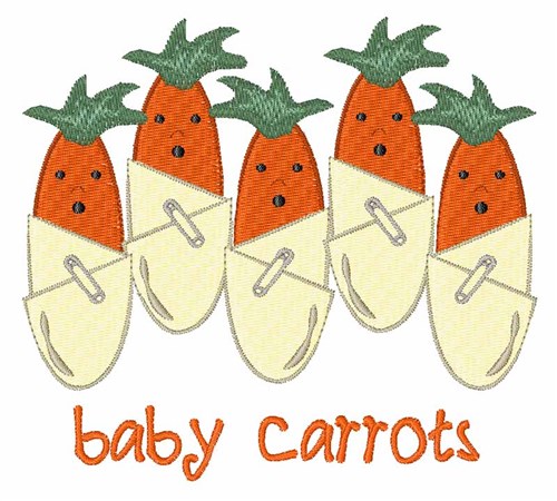 Baby Carrots Machine Embroidery Design