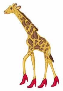 Picture of Heeled Giraffe Machine Embroidery Design