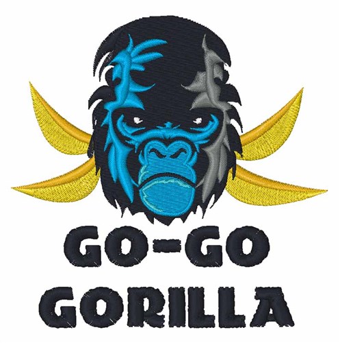 Go-Go Gorilla Machine Embroidery Design