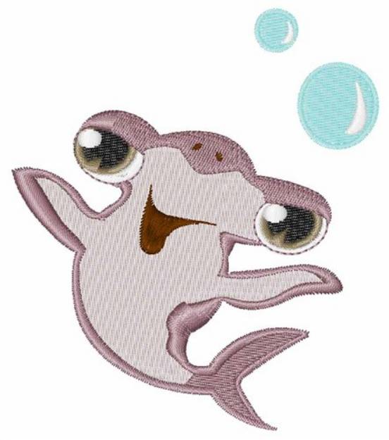 Picture of Happy Hammerhead Shark Machine Embroidery Design
