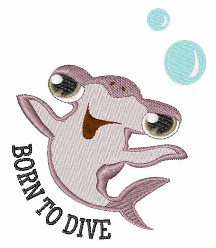 Born to Dive Machine Embroidery Design